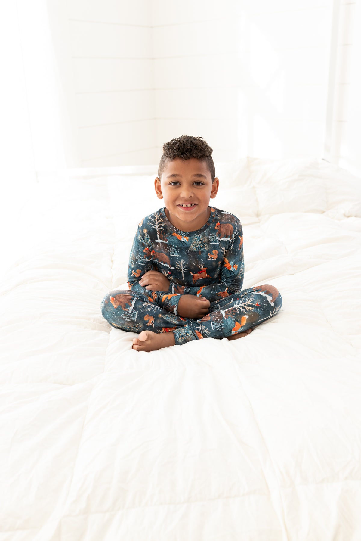 Woodland Wonder Bamboo Kids Two-Piece Pajamas | Christmas Pajamas