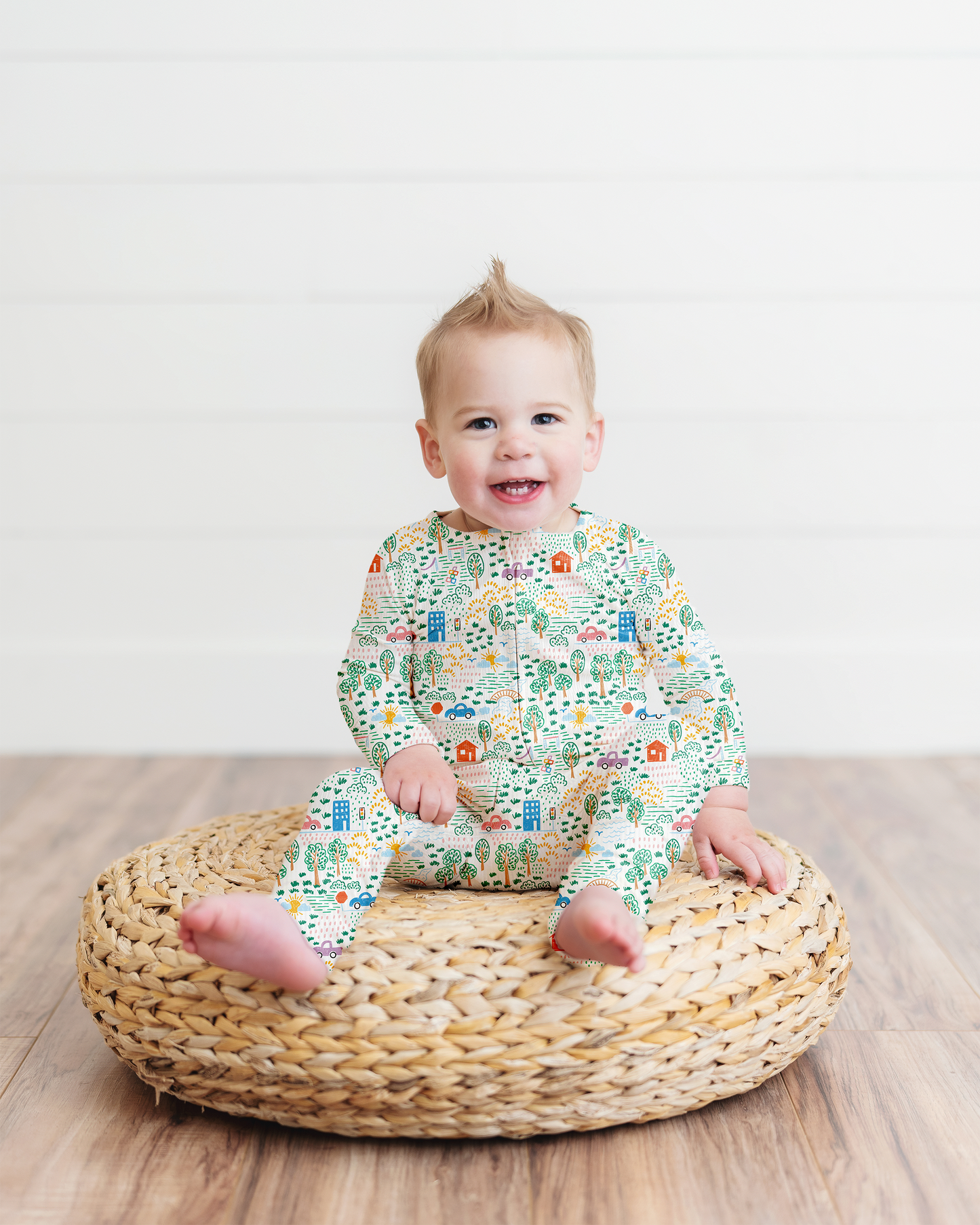 Crayon Life Ribbed Zip Pajamas