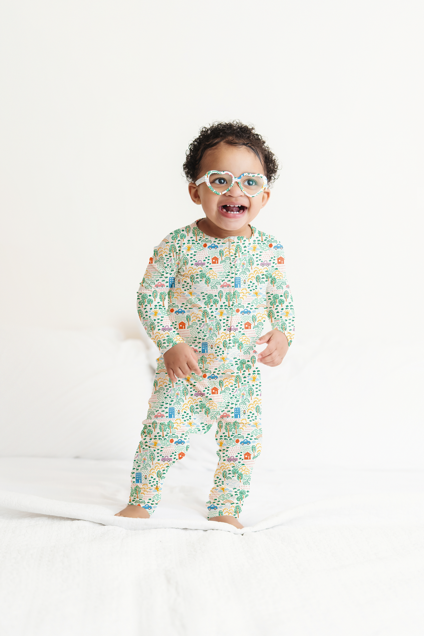 Crayon Life Ribbed Zip Pajamas