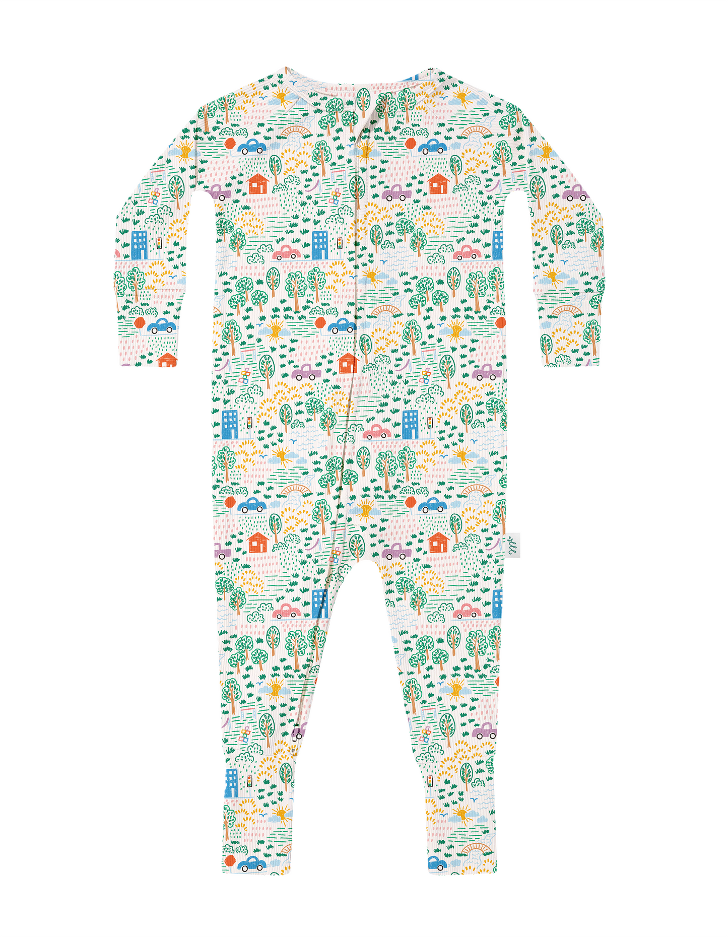 Crayon Life Ribbed Zip Pajamas