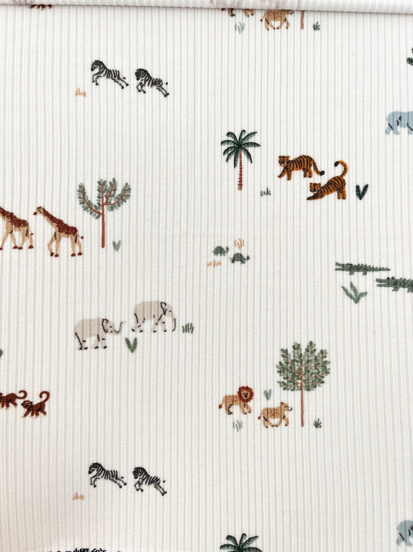 Little Safari Ribbed Zip Pajamas