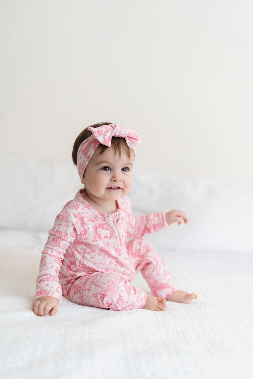 Cat Garden Ribbed Zip Pajamas