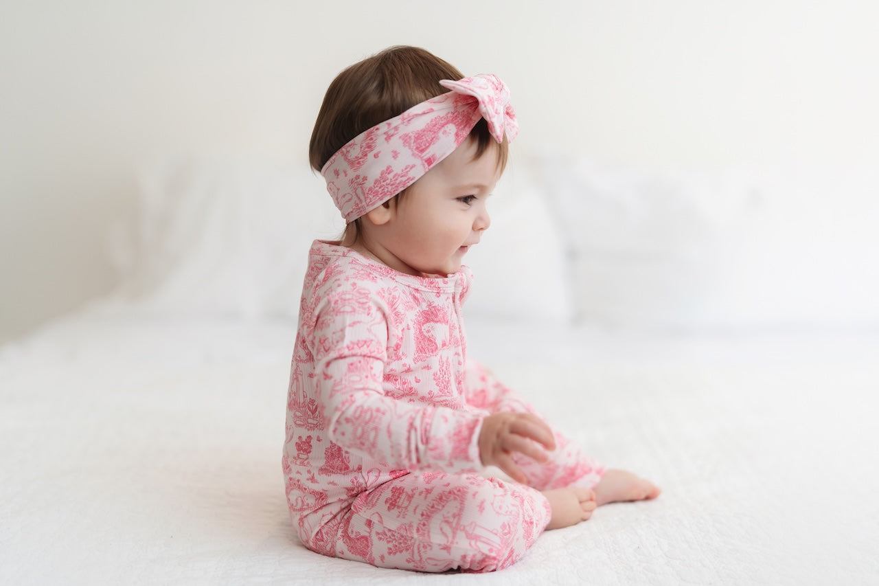 Cat Garden Ribbed Bow Headband