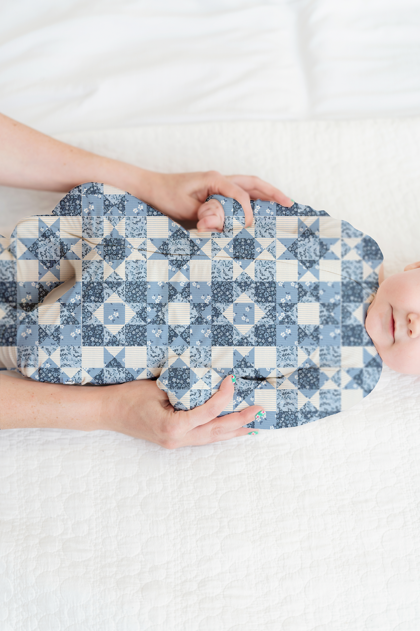 Bluebell Patchwork Ribbed Zip Pajamas