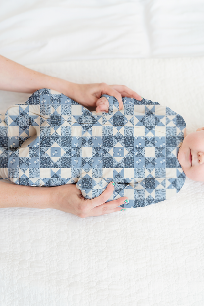 Bluebell Patchwork Ribbed Zip Pajamas