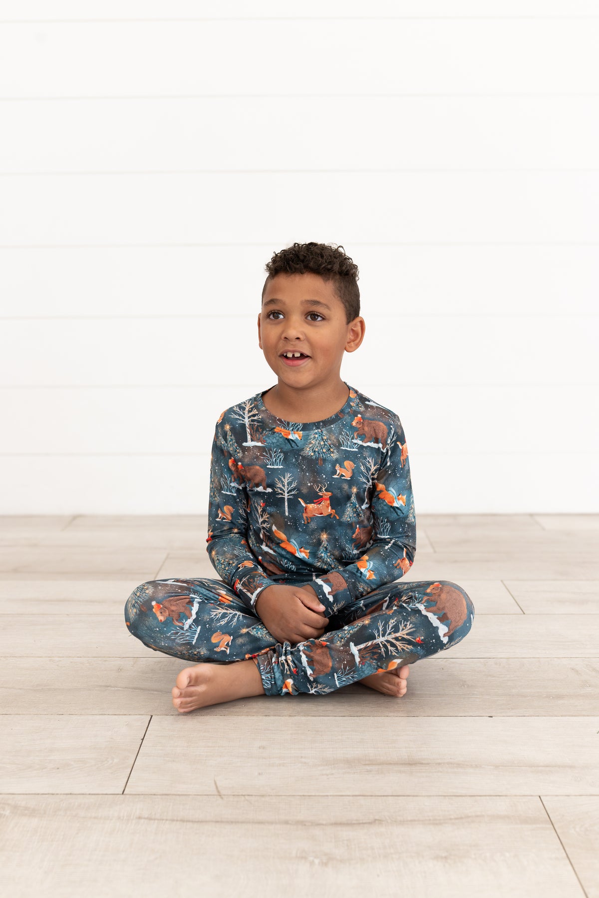 Woodland Wonder Bamboo Kids Two-Piece Pajamas | Christmas Pajamas