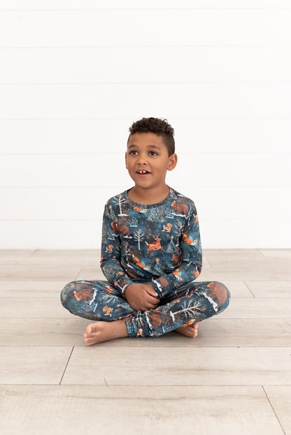 Woodland Wonder Bamboo Kids Two-Piece Pajamas | Christmas Pajamas