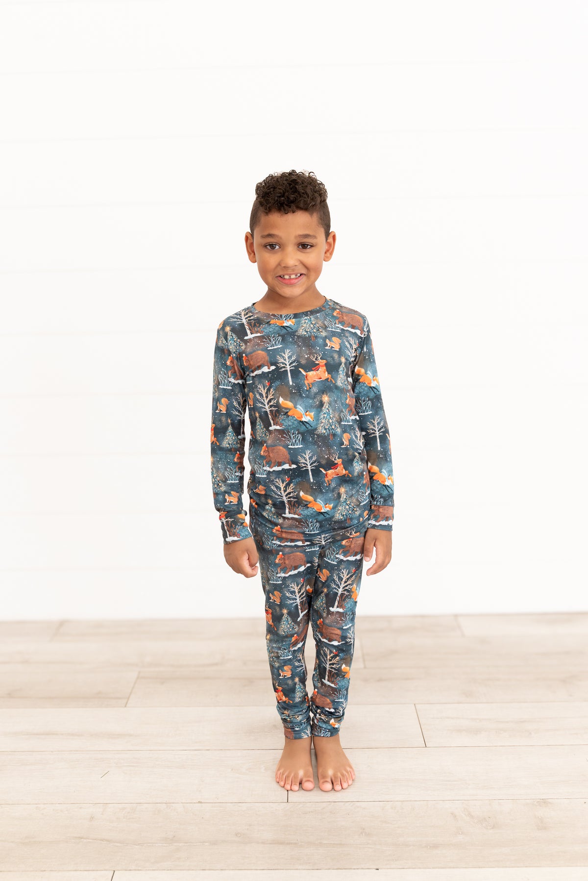 Woodland Wonder Bamboo Kids Two-Piece Pajamas | Christmas Pajamas