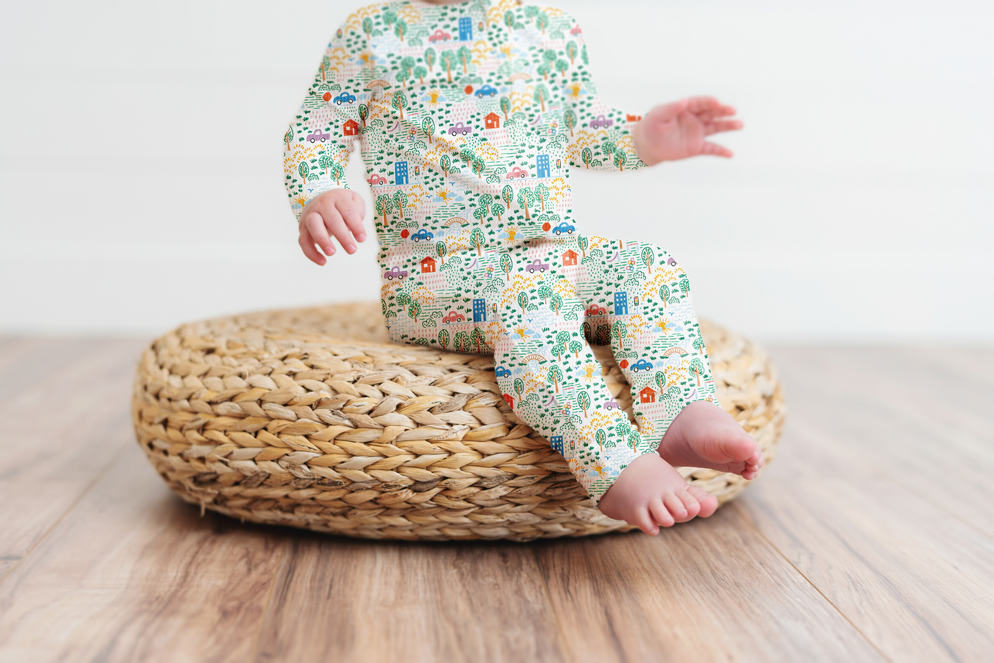 Crayon Life Ribbed Zip Pajamas