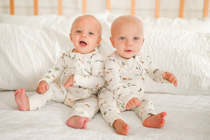 Little Safari Ribbed Zip Pajamas