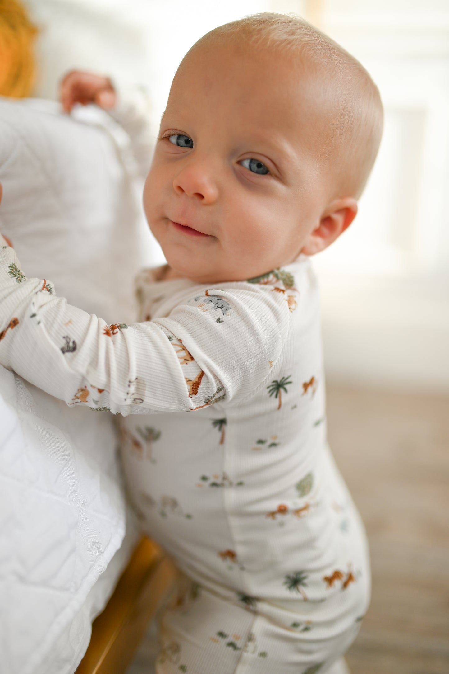 Little Safari Ribbed Zip Pajamas