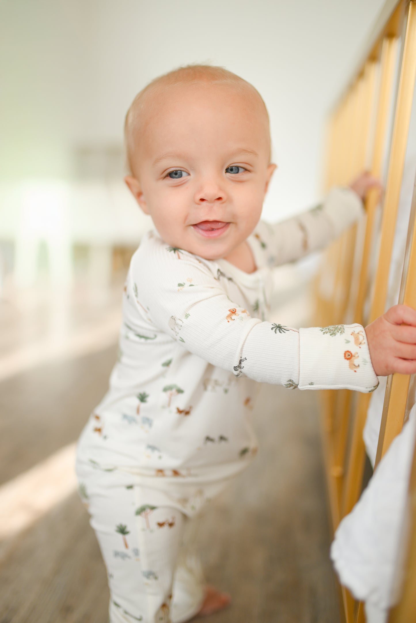 Little Safari Ribbed Zip Pajamas