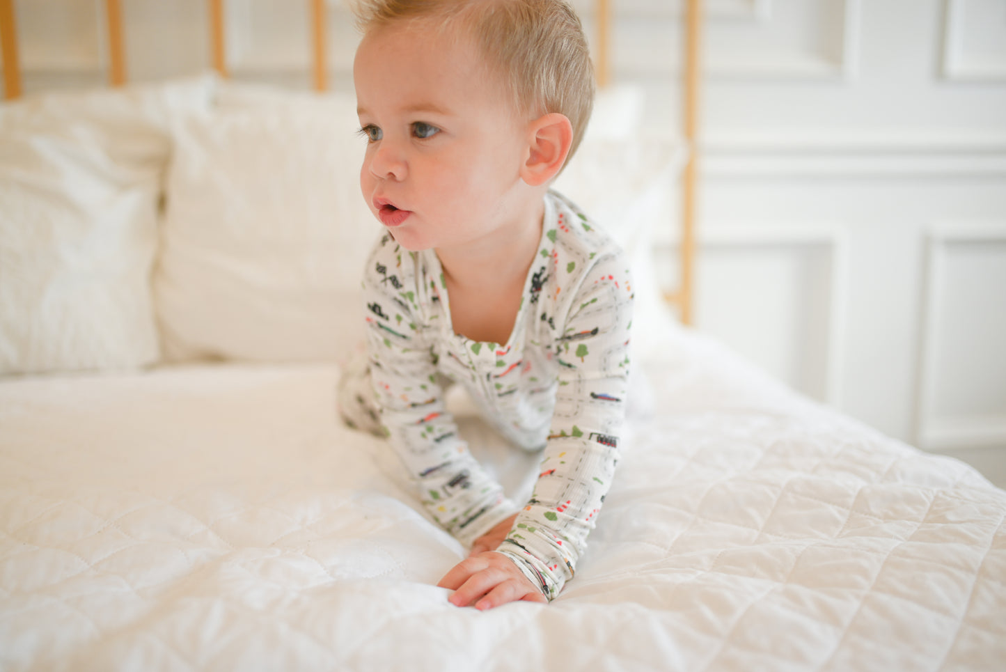 Mini Grand Prix Ribbed Zip Pajamas