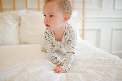 Mini Grand Prix Ribbed Zip Pajamas