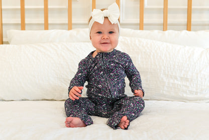Midnight Unicorn Ribbed Zip Pajamas