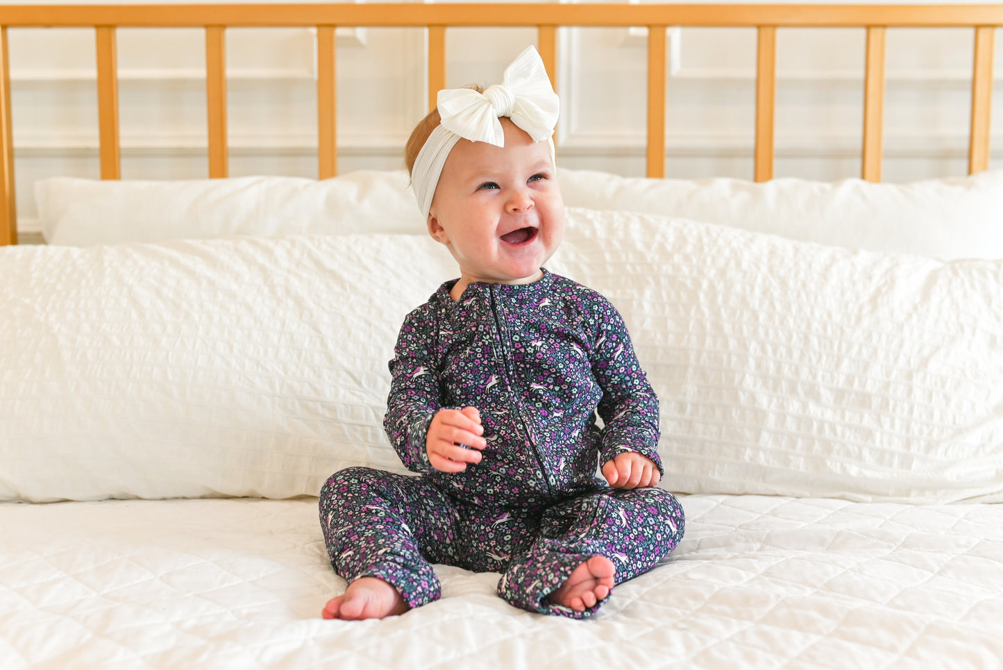 Midnight Unicorn Ribbed Zip Pajamas