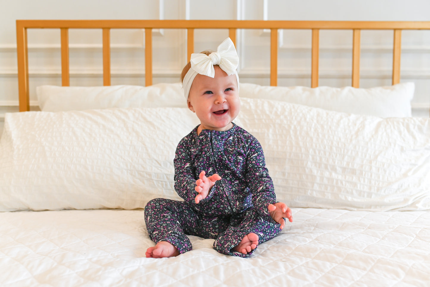 Midnight Unicorn Ribbed Zip Pajamas