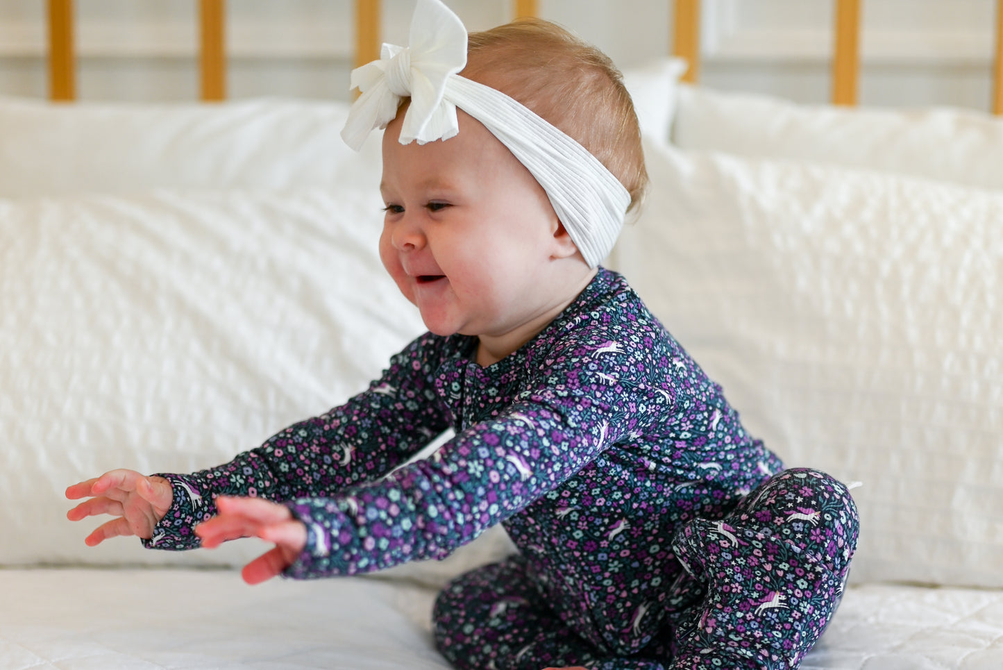 Midnight Unicorn Ribbed Zip Pajamas