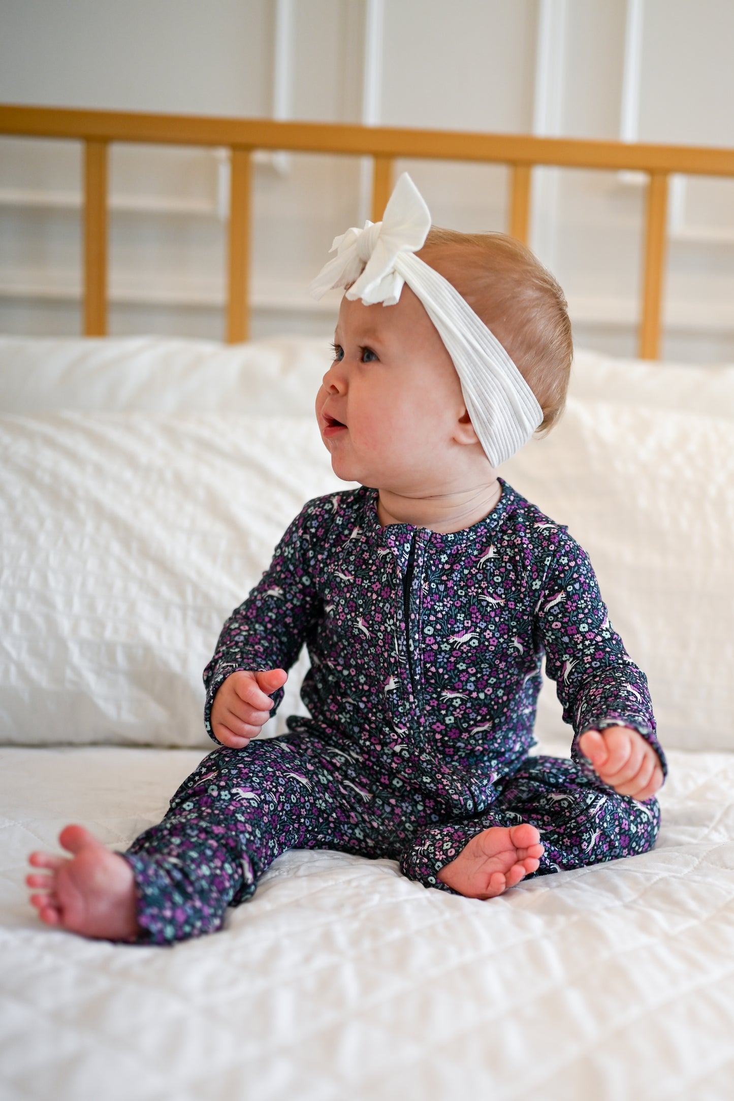 Midnight Unicorn Ribbed Zip Pajamas