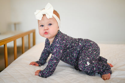 Midnight Unicorn Ribbed Zip Pajamas