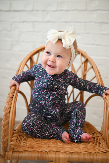 Midnight Unicorn Ribbed Zip Pajamas