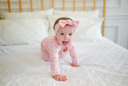 Cat Garden Ribbed Zip Pajamas