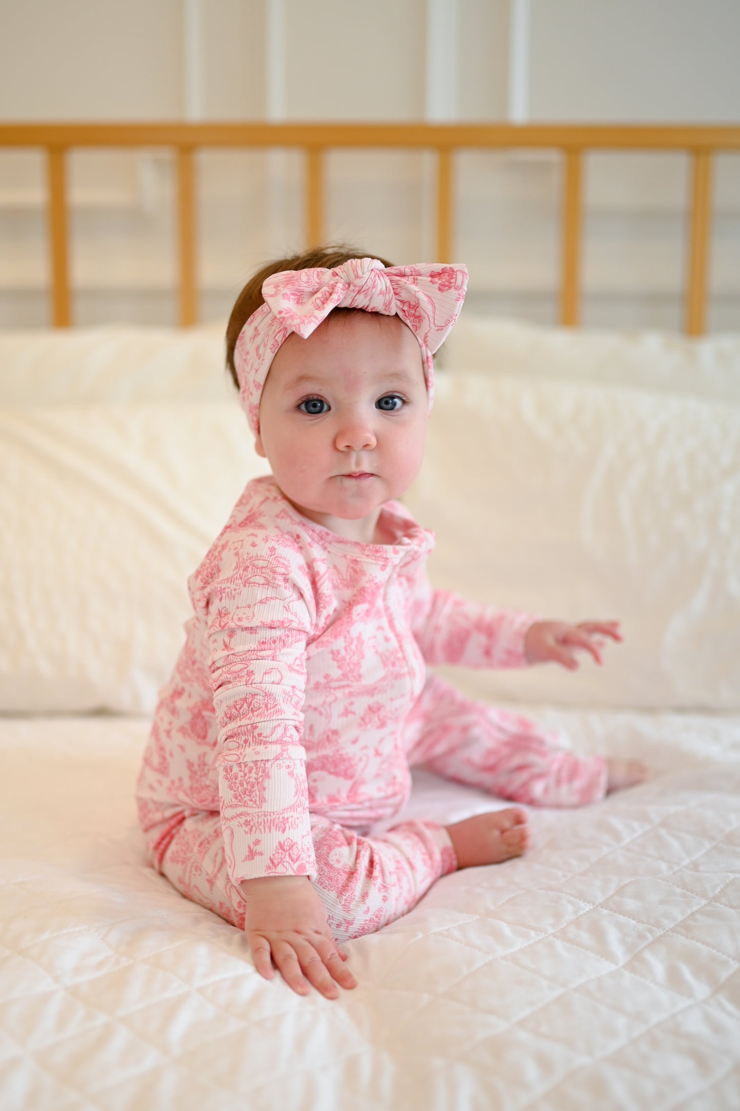 Cat Garden Ribbed Zip Pajamas