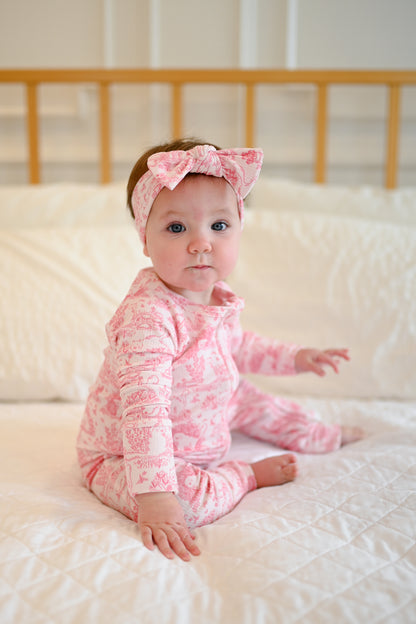 Cat Garden Ribbed Zip Pajamas