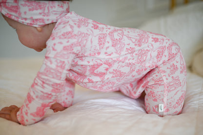 Cat Garden Ribbed Zip Pajamas