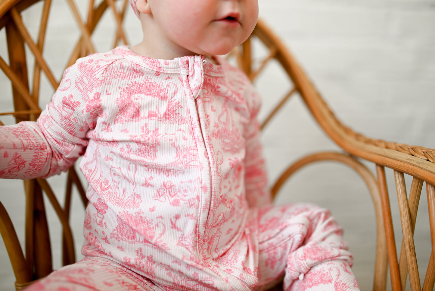 Cat Garden Ribbed Zip Pajamas