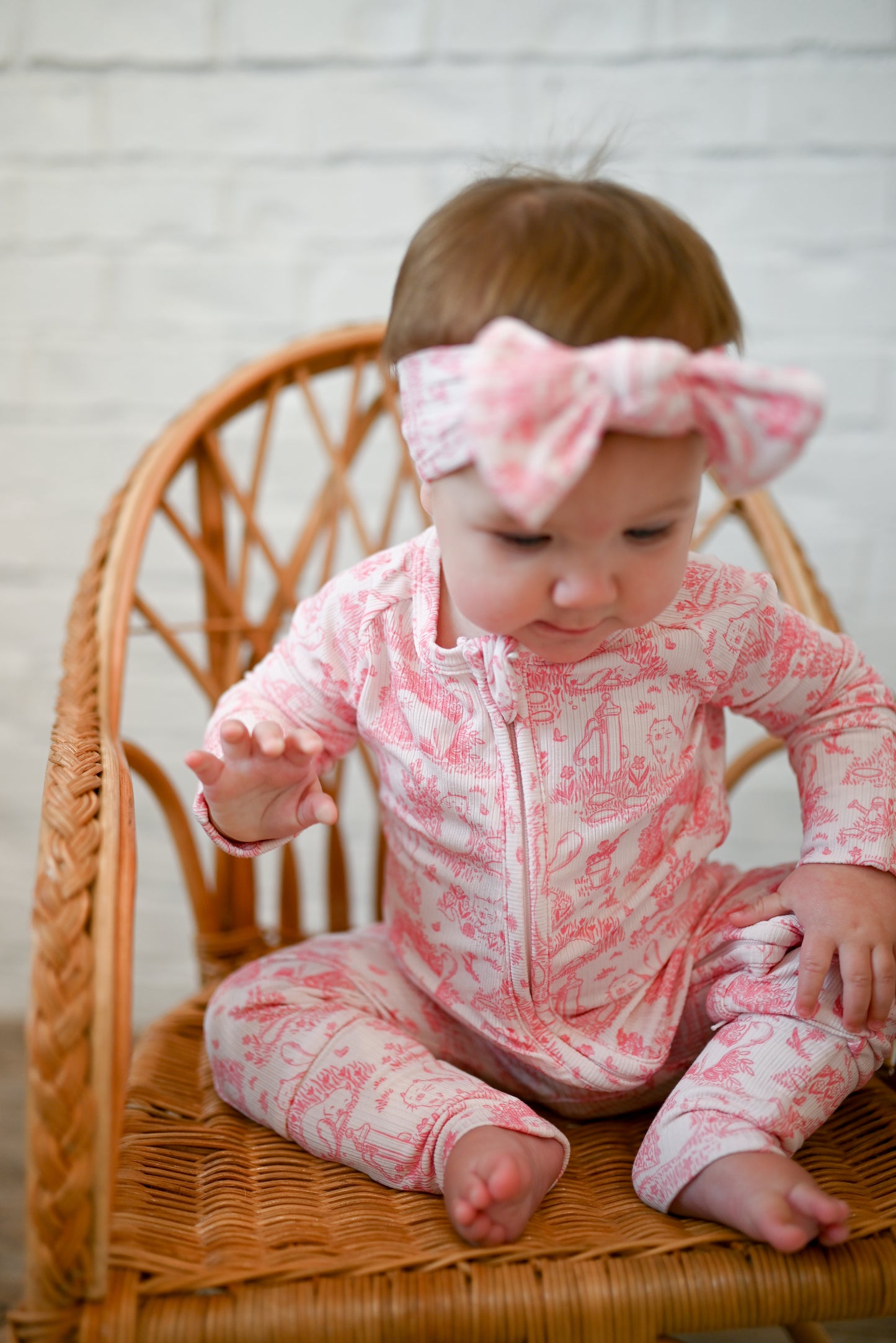 Cat Garden Ribbed Zip Pajamas