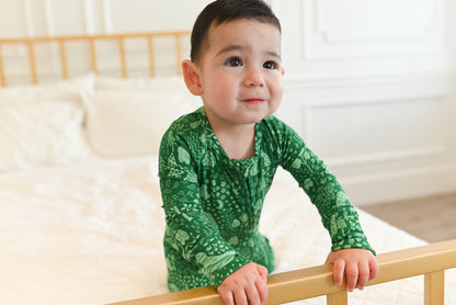 Little Bear Forest Ribbed Zip Pajamas