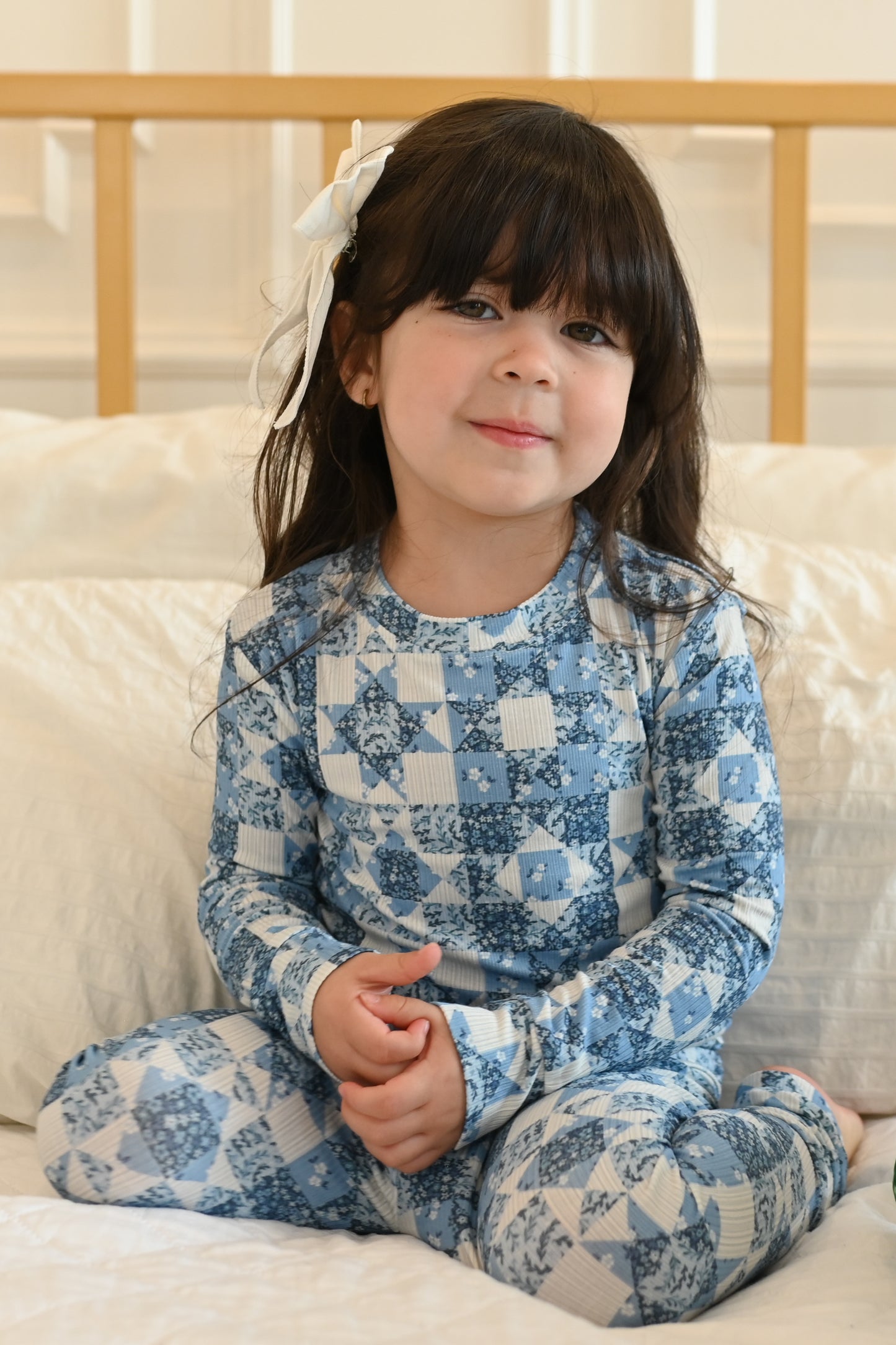 Bluebell Patchwork Ribbed Two-Piece Set