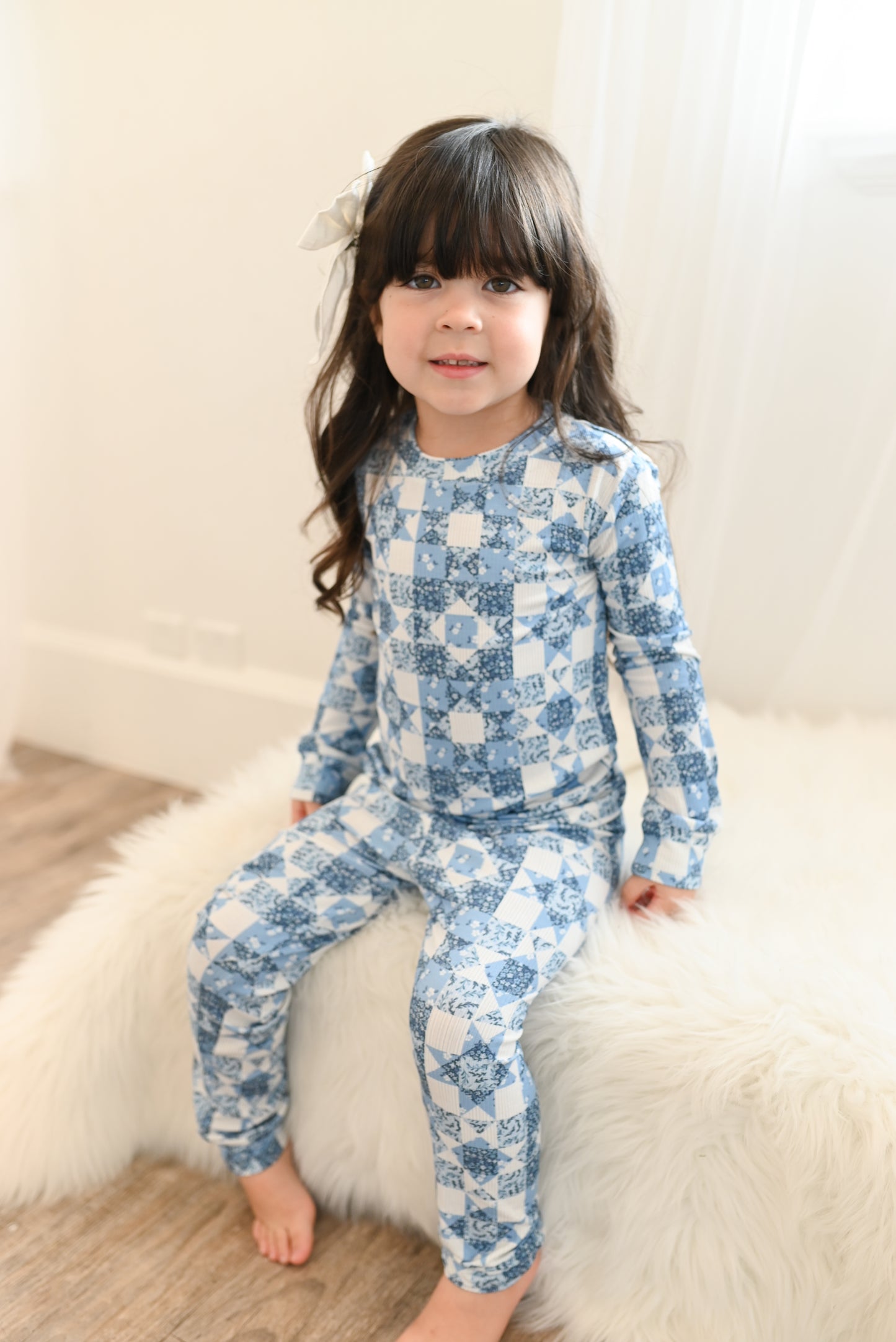 Bluebell Patchwork Ribbed Two-Piece Set