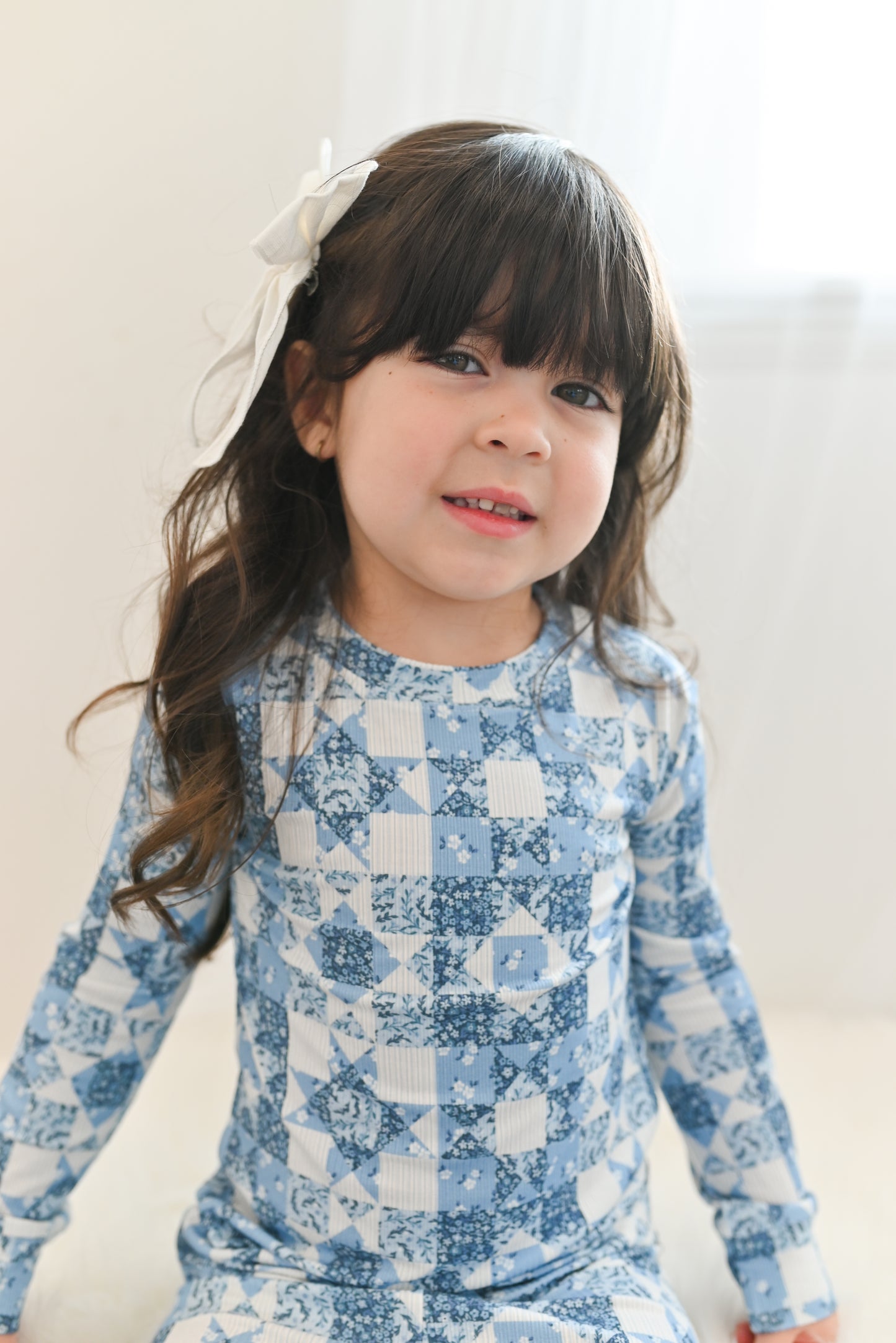 Bluebell Patchwork Ribbed Two-Piece Set