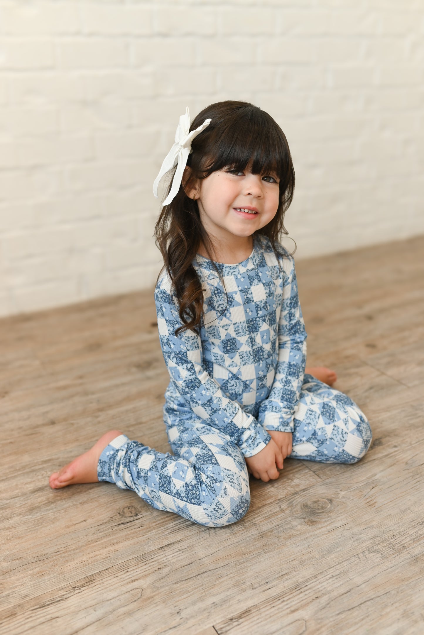 Bluebell Patchwork Ribbed Two-Piece Set
