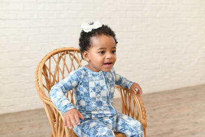 Bluebell Patchwork Ribbed Zip Pajamas