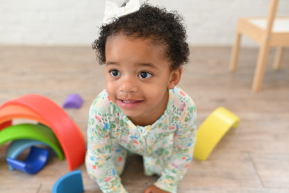 Crayon Life Ribbed Zip Pajamas