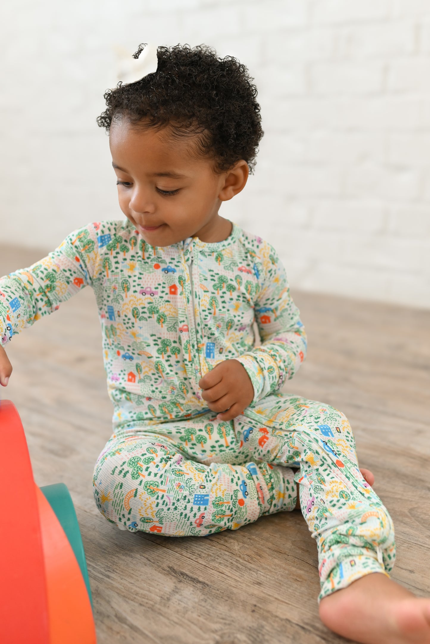 Crayon Life Ribbed Zip Pajamas