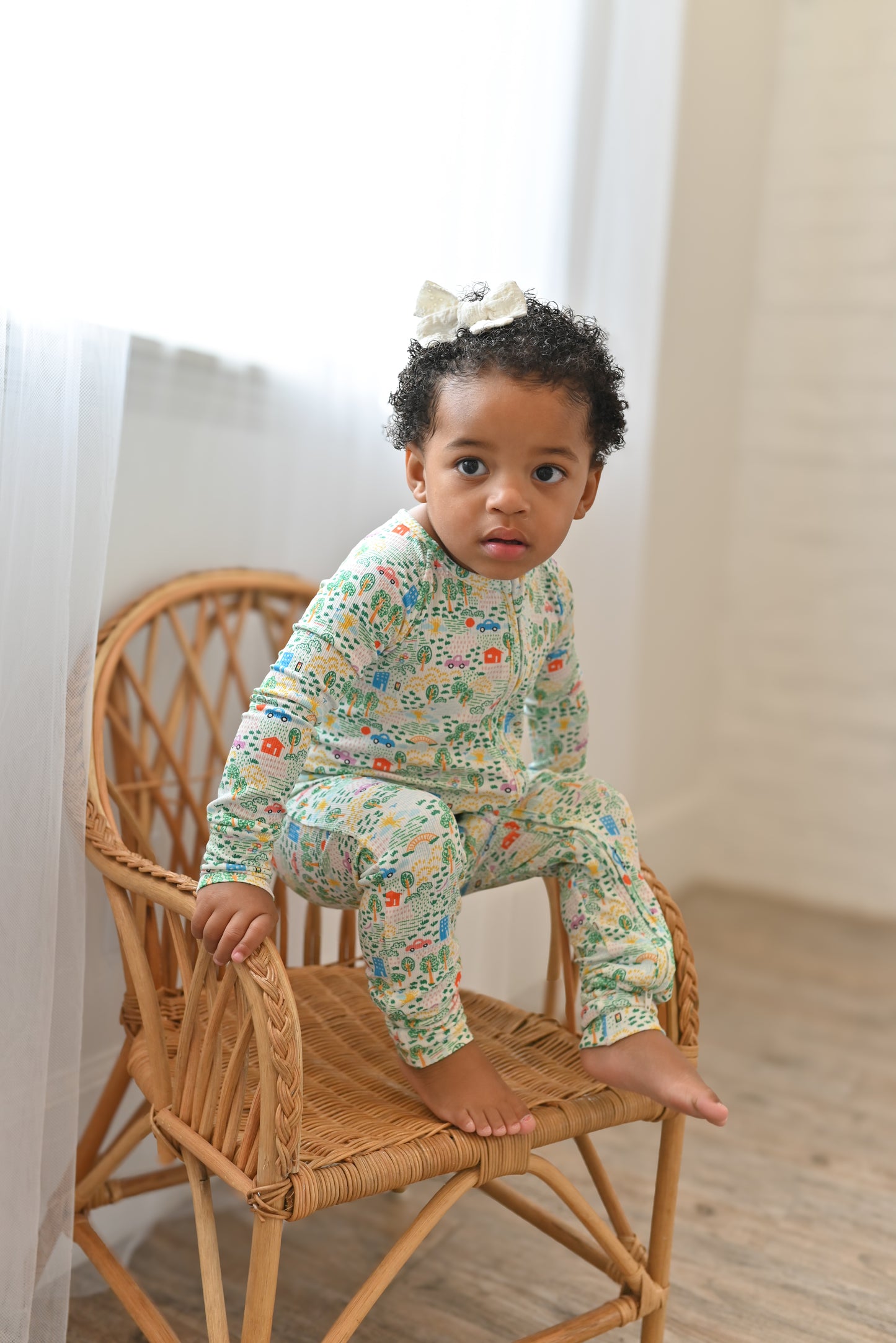 Crayon Life Ribbed Zip Pajamas