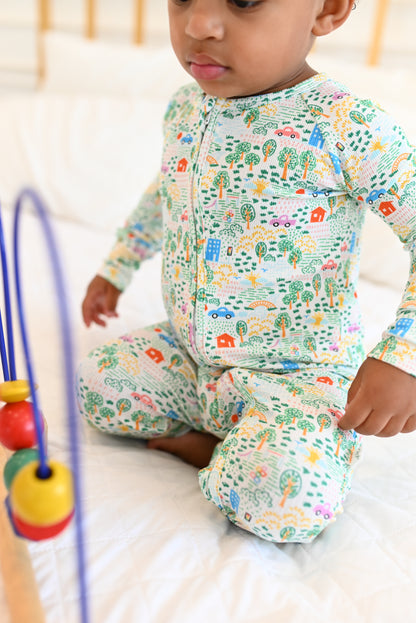 Crayon Life Ribbed Zip Pajamas