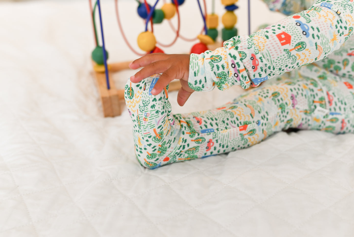 Crayon Life Ribbed Zip Pajamas