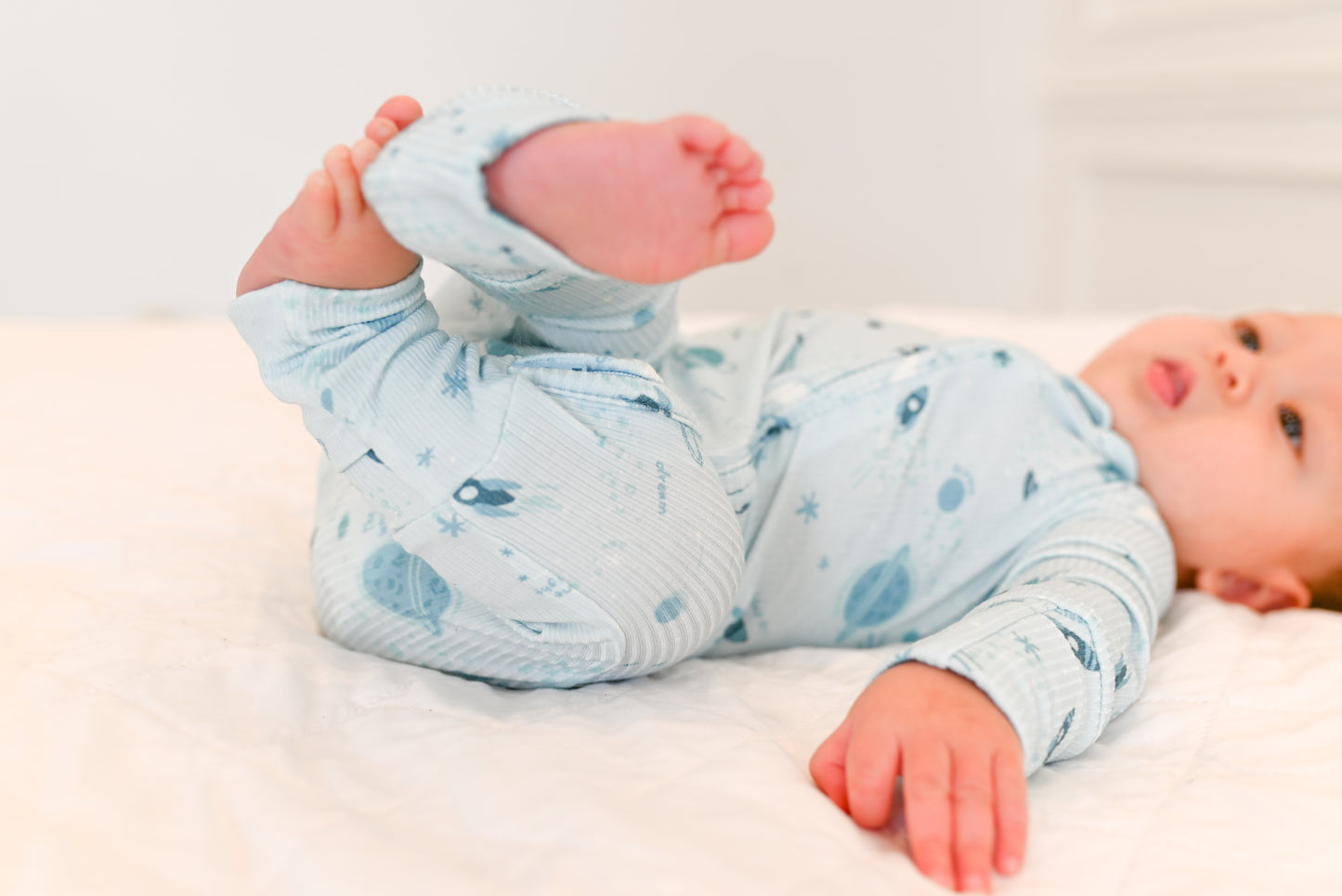Star Explorer Ribbed Zip Pajamas