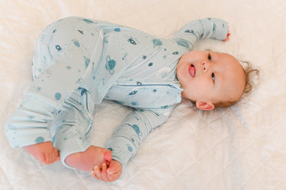 Star Explorer Ribbed Zip Pajamas