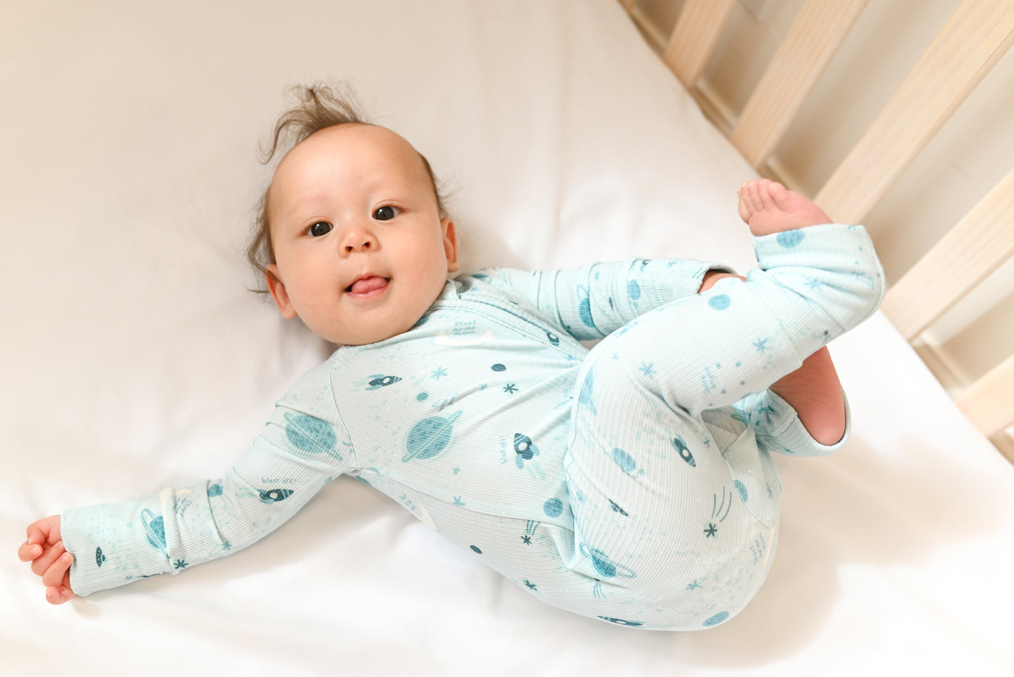 Star Explorer Ribbed Zip Pajamas