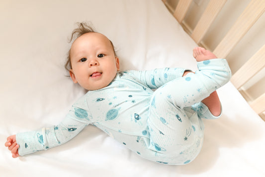 Star Explorer Ribbed Zip Pajamas