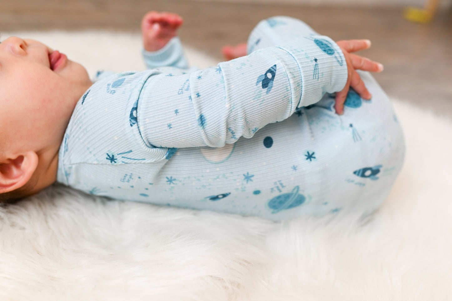 Star Explorer Ribbed Zip Pajamas