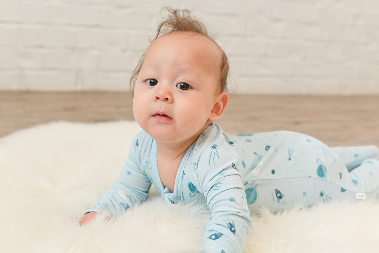 Star Explorer Ribbed Zip Pajamas