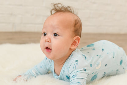 Star Explorer Ribbed Zip Pajamas