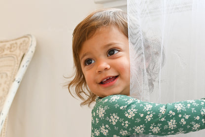 Green Daisy Ribbed Zip Pajamas